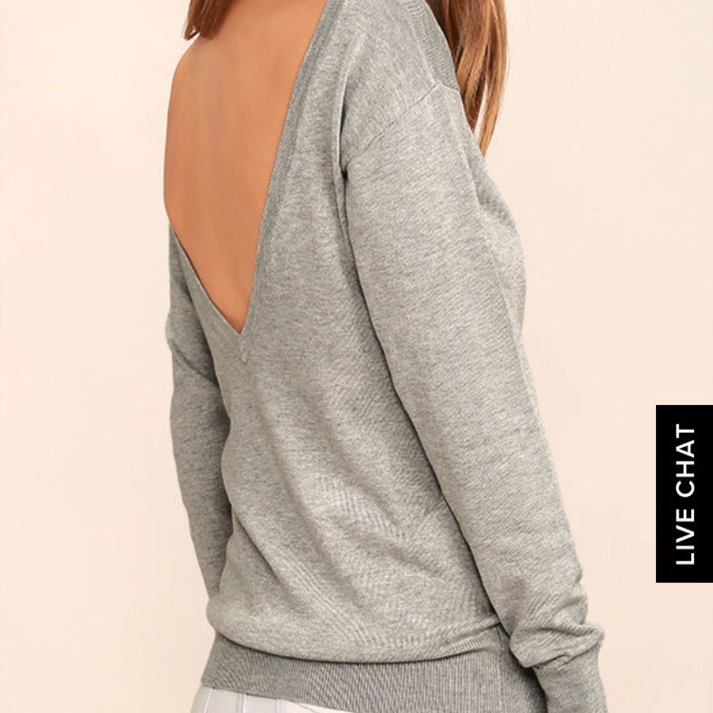 Lulus Open-Back Sweater